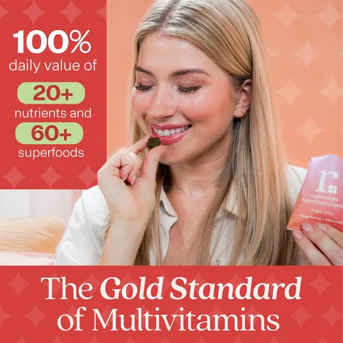 Miniatura 2 de Rizz Gomitas verdes sin azúcar, más de 60 superalimentos, 6g de fibra, gomitas prebióticas y probióticas, multivitaminas veganas para mujeres