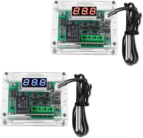 Miniatura 8 de W1209 DC 12V Tablero de controlador de temperatura digital azul pantalla digital termostato -58.0-230.0 °F Interruptor electrónico de control