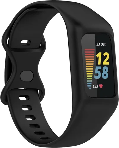 Miniatura 3 de Correa de reloj suave compatible con Fitbit Charge 6, Charge 5, Charge 4, Charge 3/3SE, correa de muñeca de silicona protectora todo en uno, correa