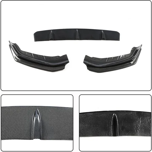 Miniatura 7 de Borde de parachoques delantero de fibra de carbono para BMW Serie 5 G30 G31 M Sport Sedan/Wagon 2017-2019 520i 530i 540i M550i M-tech salida
