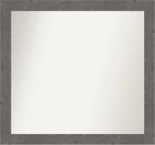 Miniatura 34 de Amanti Art Espejo de baño gris para sobre el fregadero, 31 x 48 pulgadas, espejo de tocador rectangular estrecho de color gris, marco de madera