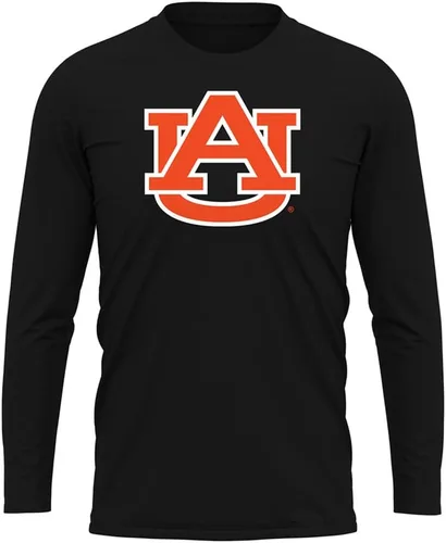 Miniatura 250 de Camisa deportiva de manga larga oficial de la NCAA Collegiate para hombre, colección negra con logotipo primario