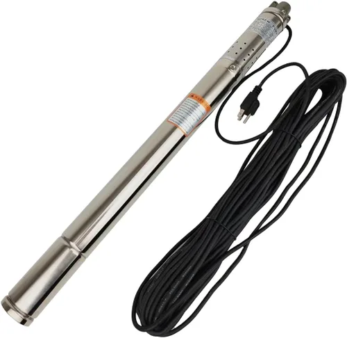 Miniatura 4 de Bomba sumergible de pozo profundo de 1 Hp, bomba de pozo profundo de tubo de 220 V/60 Hz de 3 pulgadas, con cable eléctrico de 50 pies, cabezal
