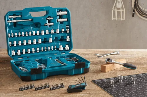 Miniatura 10 de Makita E-06616 - Juego de mantenimiento (120 piezas), color azul y negro