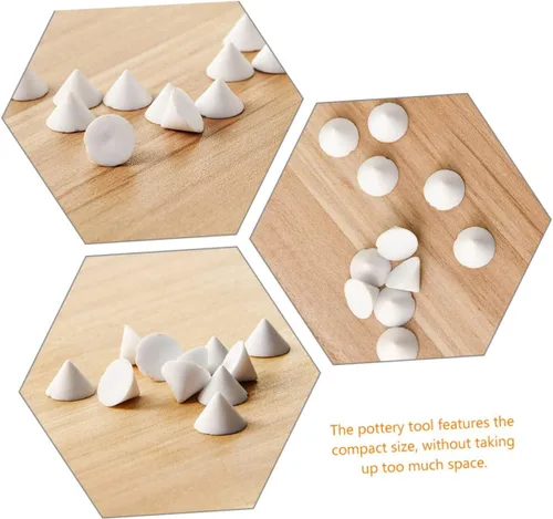 Miniatura 7 de 60 piezas de arcilla de cerámica para uñas, horno refractario de cerámica, soporte refractario, uñas de arcilla, suministros de horno, uñas de horno