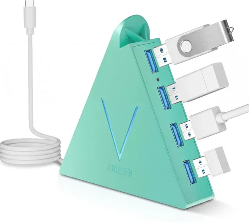 Miniatura 14 de Concentrador USB 3.0, JoyReken Separador USB de 4 Puertos para Laptop, Adaptador de Teclado y Mouse para PS4 Compatible con Xbox, PC, MacBook, Rosa