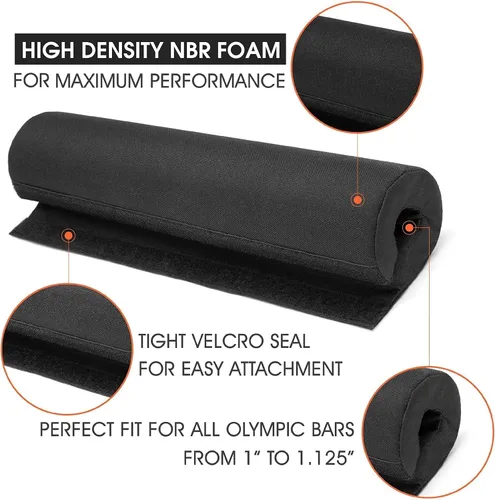Miniatura 2 de Yes4All Ergonomic Foam Bar Pad, Olympic Barbell Squat & Neck Pad for Squats, Hip Thrusts & Weight Lifting Bar B. Almohadilla de barra