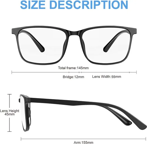 Miniatura 3 de Paquete de 2 lentes de bloqueo de luz azul para fatiga ocular en computadora