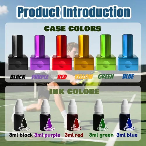 Miniatura 5 de Sello de Pelota de Pickleball Personalizado con Tu Logo Texto Marcador de Pickleball Reutilizable Perfecto para Marcar Tus Pelotas de Pickleball