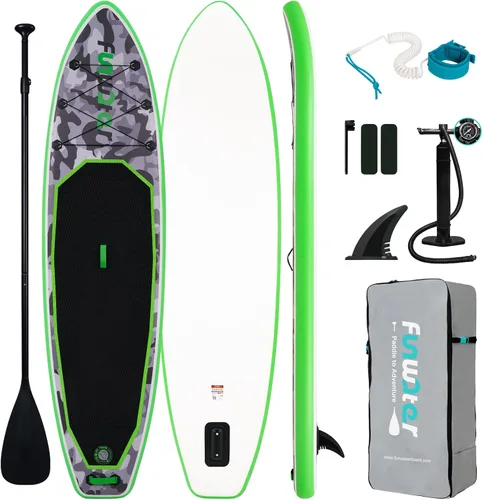 Miniatura 18 de FunWater Inflatable Stand Up Paddle Board with Premium SUP Paddleboard Accessories, Anti-Slip EVA Deck, 11'6''/11'/10'6'' Paddle Boards for Adults &