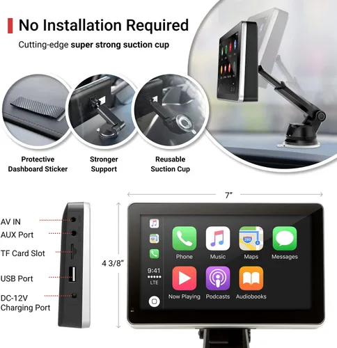 Miniatura 5 de Car and Driver INTELLIDASH+ pantalla inteligente para tablero de auto con Apple CarPlay y Android Auto, pantalla táctil IPS de 7 pulgadas