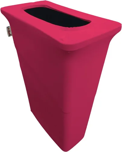 Miniatura 80 de LA Linen Cubierta para cubo de basura ajustable de elastano elástico de 32 galones, cubierta redonda para contenedor de residuos, decoración de Gris