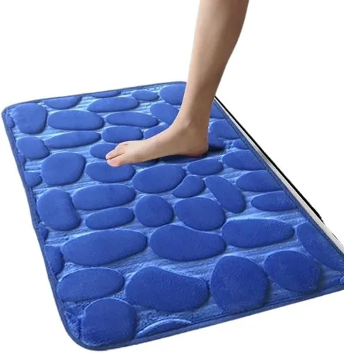 Miniatura 7 de Alfombra antideslizante de Baño De Franela Gruesa Antideslizante, Almohadilla De Espuma Viscoelástica, Adoquín En Relieve, Alfombra De Suelo De