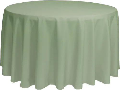 Miniatura 75 de YOUR CHAIR COVERS - Mantel redondo de poliéster prémium de 120 pulgadas - Mantel de lino color champán para mesas redondas estándar
