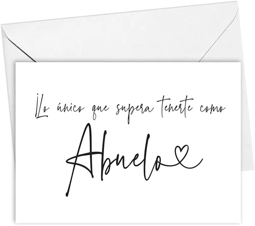 Miniatura 3 de Tarjeta de Anuncio de Embarazo en Español para Abuela, Nueva Tarjeta de Revelación de Bebé Bisabuela, Tarjeta para Abuela de Nieto y Nieta, Nueva