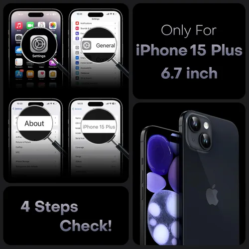 Miniatura 2 de TOCOL Funda para iPhone 15 Plus, protección completa mejorada de la cámara, protección contra caídas, compatible con MagSafe, funda magnética Negro