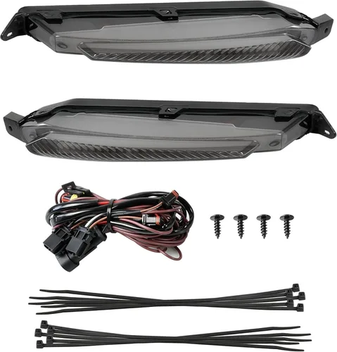 Miniatura 6 de SAUTVS luces LED para señal de giro delantera, luces de circulación diurna DRL, lámparas auxiliares de acento con luces intermitentes amarillas