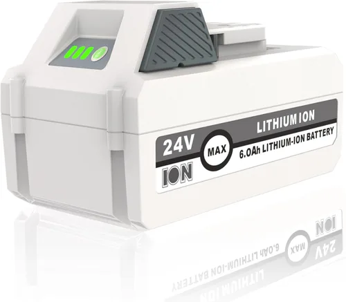 Batería de repuesto de 24 V para Sun Joe + Snow Joe 24V batería 24BAT-LTE/LTW/LTX/XR/LT, batería de 6.0Ah compatible con todos los sopladores de