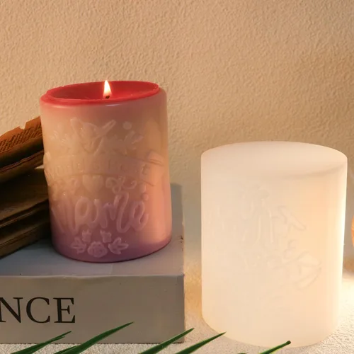 Miniatura 2 de Cestony 3D - Molde de vela con forma de vela de la mejor mamá del mundo, moldes de silicona para velas de bricolaje, pilar de resina, velas