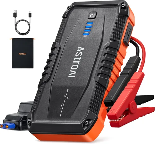 Miniatura 12 de AstroAI S8 Ultra 4000A arrancador de coche, caja de salto hasta todos los motores de gasolina y diésel de 12L, banco de energía portátil de 12 V