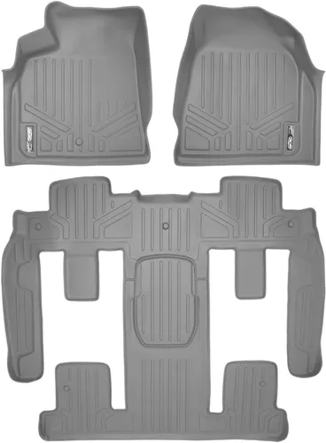 SMARTLINER Juego de tapetes de piso de 2 filas compatibles con Buick Enclave 2008-2017 BMW (Alpina XB7) 2021-2021