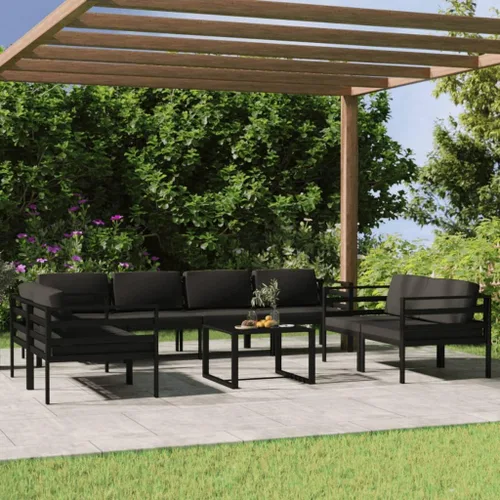 Miniatura 17 de Juego de 7 piezas para patio con cojines, sofá al aire libre, juego de bar de patio, muebles modernos para exteriores, banco de comedor