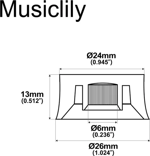 Miniatura 2 de Musiclily Pro Inch USA LP - Perillas de velocidad para guitarra, tono de 24 líneas, pomos de control de volumen para USA Les Paul CTS Pots guitarra