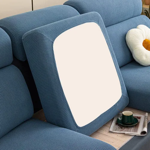 Fundas de cojín de sofá impermeables para sofá, fundas de asiento de sofá de jacquard elástico, protector de muebles para mascotas y niños Azul