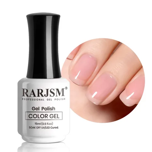 Miniatura 58 de RARJSM Esmalte de Uñas en Gel Nude Transparente Rosa Saludable Claro Esmalte de Uñas en Gel Nude Transparente Rosa Intenso Gelatinoso Barniz de Uñas