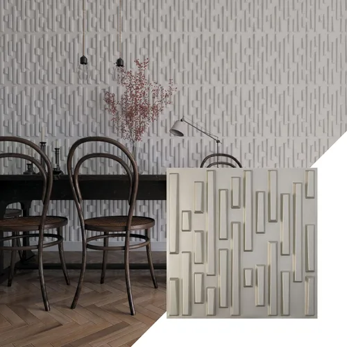 Miniatura 32 de Ekena Millwork 19 5/8 pulgadas de ancho x 19 5/8 pulgadas de alto, ladrillo escalonado EnduraWall decorativo 3D, cobre envejecido