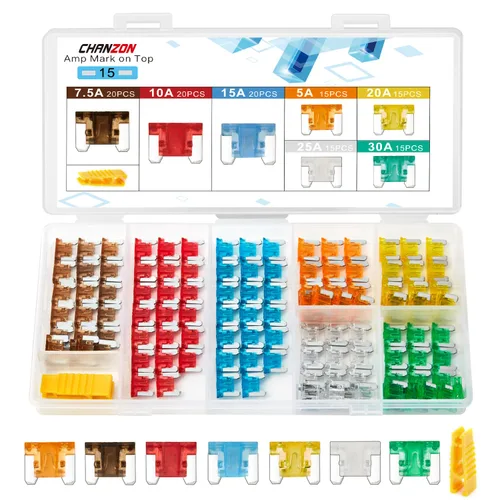Miniatura 11 de Chanzon Kit surtido de fusibles de hoja estándar con certificación UL ATC ATO APR 10 valores 5 cada uno: 2A, 3A, 5A, 7.5A, 10A, 15A, 20A, 30