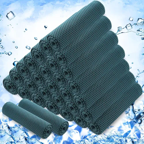 Miniatura 29 de Hosuly Paquete de 30 Toallas Refrescantes, 40"x12" Hielo Transpirables Suaves Frías Paño de Sudor Microfibra Paños de Entrenamiento para Gimnasio
