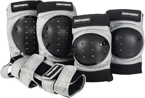 Miniatura 11 de Retrospec Rodilleras, coderas y muñequeras para hombres, mujeres y niños - Equipo de protección para monopatín, patinaje, patines en línea, BMX