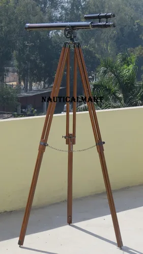 Miniatura 6 de Nauticalmart Telescopio vintage Griffith Astro de doble barril aceitado de 64