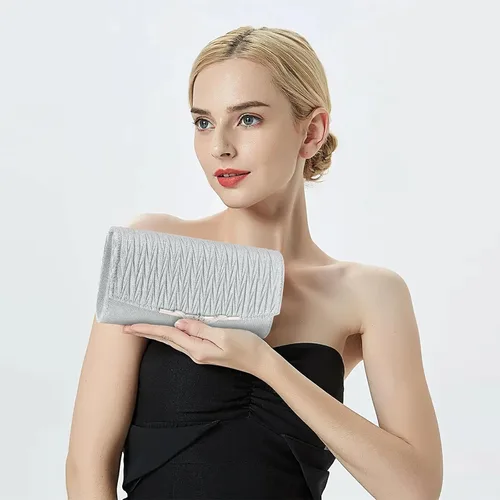 Miniatura 2 de Bolso de noche para mujer, bolso de mano con purpurina para boda, bolso cruzado para fiesta de graduación, cóctel