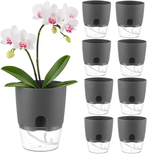 Miniatura 24 de Macetas de riego automático para plantas de interior, macetas para exteriores, paquete de 3 macetas de riego automático de 6 pulgadas, macetas