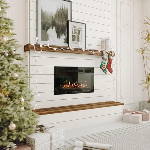 Clihome Chimenea eléctrica de 30 pulgadas, para chimenea eléctrica, calentador de chimenea eléctrica, decoración de chimenea, calentador de chimenea