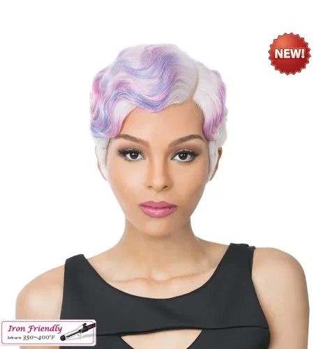 Miniatura 4 de It's A Wig - Peluca de cabello sintético Nuna (612 - rubio pálido)