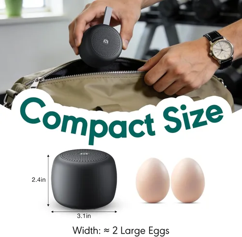 Miniatura 2 de Altavoz Bluetooth portátil, ultra compacto con Bluetooth 5.4 y ranura para tarjeta TF Tiempo de reproducción de 10 horas, estéreo TWS, llamadas