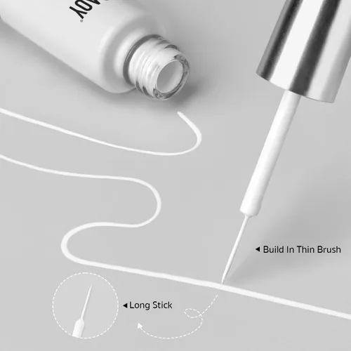 Miniatura 4 de GAOY - Esmalte de uñas de gel en blanco y negro, 2 piezas de 0.3 fl oz, diseño de pintura de uñas de colores clásicos con pincel fino, curado