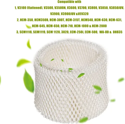 Miniatura 2 de HIFROM Paquete de 3 filtros de mecha de humidificador de repuesto WF2 y PWF2 compatibles con humidificador Kaz & Vicks V3100 V3500 V3600 V3800 V3900