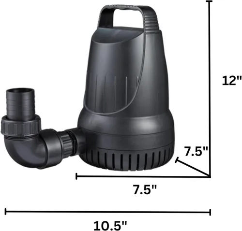 Miniatura 2 de HALF OFF PONDS Manta - Bomba sumergible de cascada de 4,100 GPH - Bomba magnética para estanque con cable de 30 pies - Eficiencia energética, segura