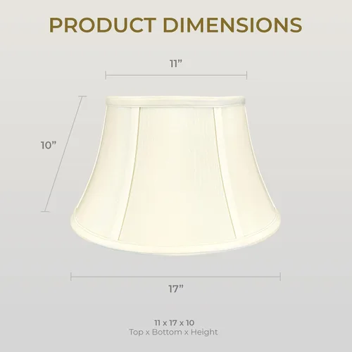 Miniatura 2 de Royal Designs Sombra de lámpara de campana poco profunda Billiotte, cáscara de huevo, 11 x 17 x 10 (BS-711-17EG). Eggshell
