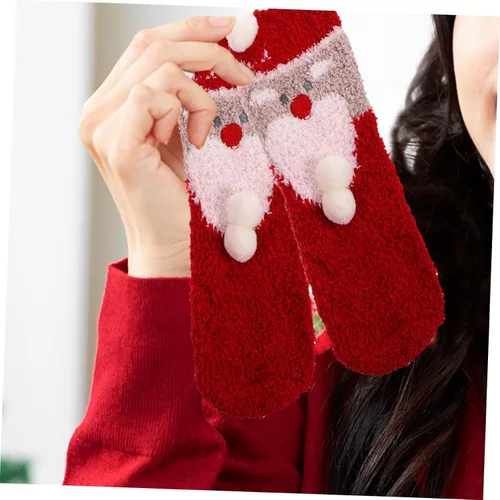 Miniatura 8 de KOMBIUDA 2 Pairs Socks Transparent Ball Christmas Balls Miss Comfortable Gift Fabric