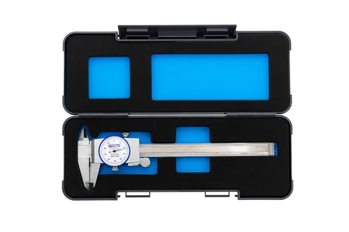 Miniatura 7 de Fowler, 52-008-706-0, calibre dial de acero inoxidable resistente a golpes, rango de medición 0 a 6 pulgadas, intervalo de graduación 0,001