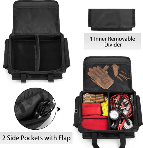 Miniatura 3 de samdew Bolsa de almacenamiento debajo del asiento, organizador de camión para asiento trasero para SuperCrew y Crew Cab, funda de almacenamiento