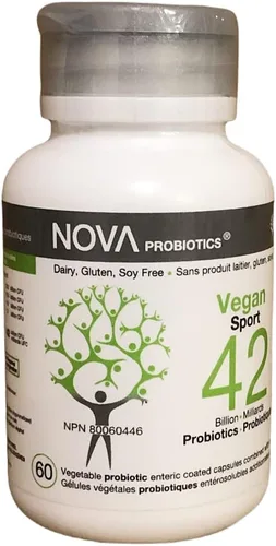 Vegan Sport - 42 mil millones de probióticos por cápsula - No requiere refrigeración