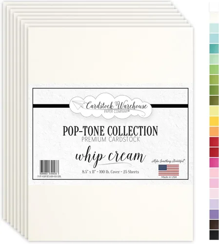 Miniatura 13 de Cardstock Warehouse Pop Tone Banana Split Yellow - 8.5 x 11 pulgadas - 100 libras / 270 GSM - Papel de cartulina mate premium - 25 hojas Rosa