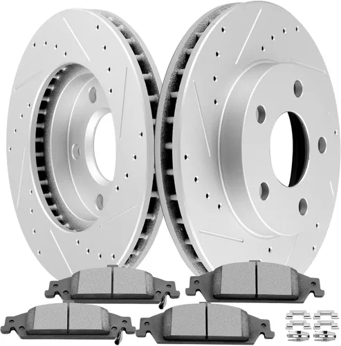 Miniatura 32 de SCITOO Kit de freno delantero Rotores de freno delantero y pastillas de freno de cerámica para Hyundai Sonata 2009-2015, 2011-2016 para Kia Optima