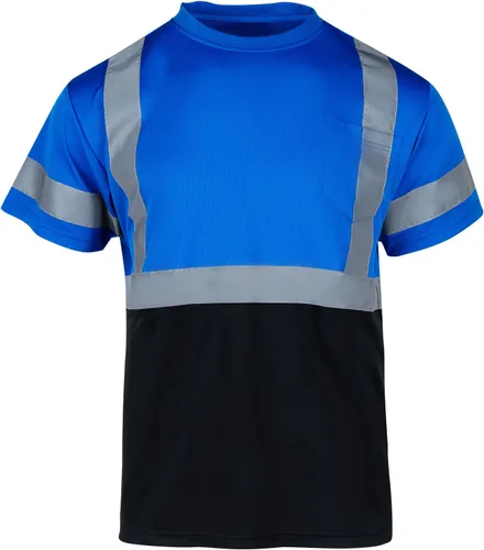 Miniatura 2 de VENDACE Camisas de seguridad para hombre, paquete de 3 camisetas reflectantes de alta visibilidad de manga corta para trabajo de construcción